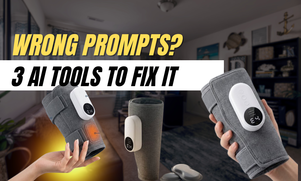 LegEase calf massager ad creative collage